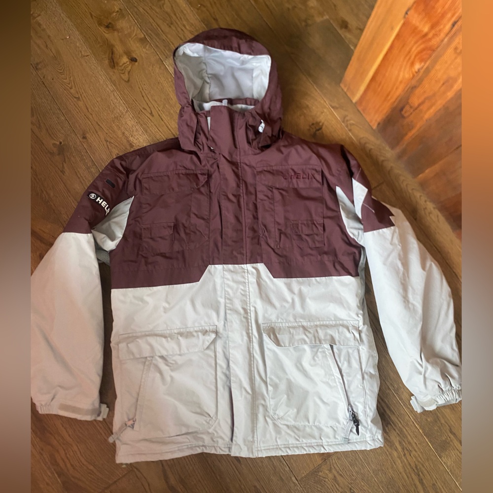 Helix brown and cream snowboarding winter jacket Men’s XL
